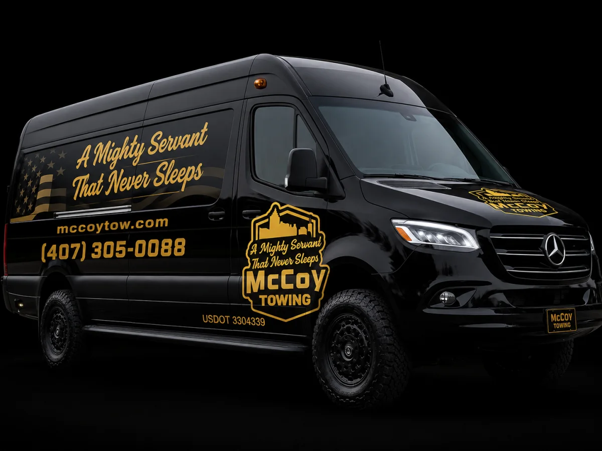 McCoy Towing service van
